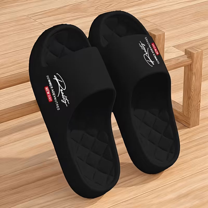 Unisex Oversized Thick-Soled Durable Print Design Slippers |